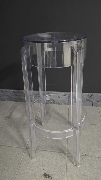 Stołek barowy przeźroczysty hoker transparentny (Ghost) 75 cm