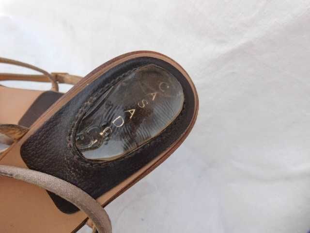 Casadei włoskie skórzane sandały szpilki 39