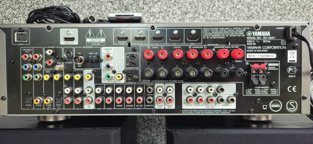 Wzmacniacz Yamaha + kolumny 2 szt Universum lautsprecherbox 500 watt.