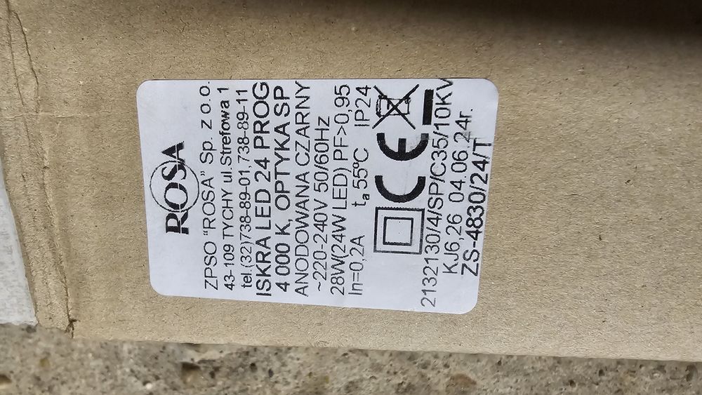 Lampa Rosa Iskra czarna