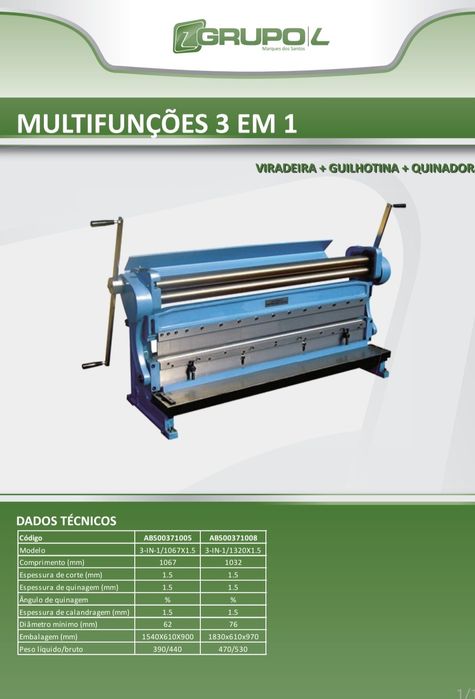 Calandra/Quinadeira/Guilhotina  1320mm