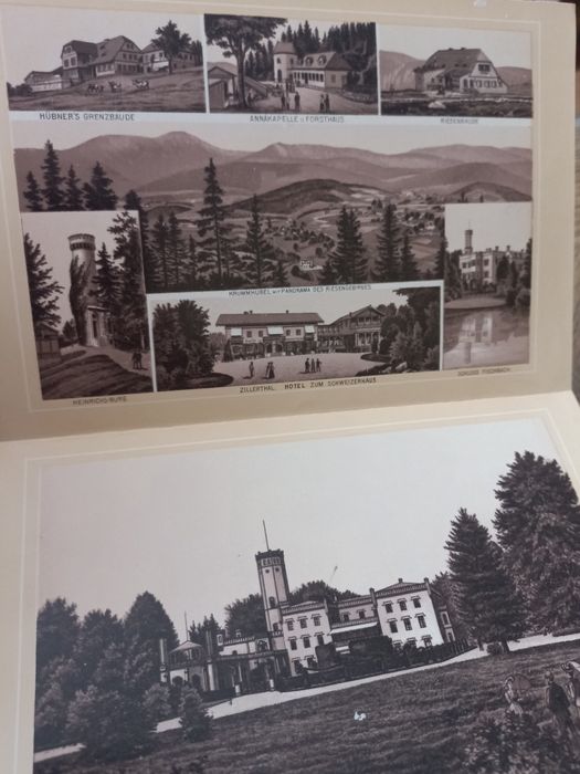 Stary album - Karkonosze (Riesengebirge) - litografie