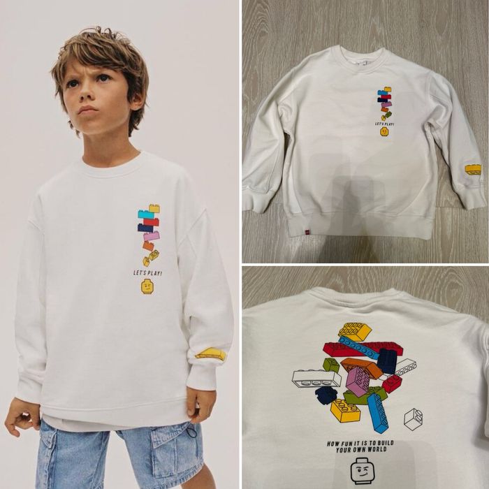 ‼️ світшот кофта Zara 128 134 140 8 9 10 Lego худі толстовка