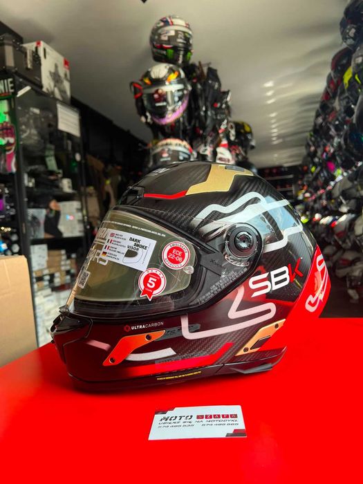 Kask motocyklowy NOLAN X-804 RS ULTRA CARBON SBK 360 RED/GOLD 'L/pytaj o rozmiary