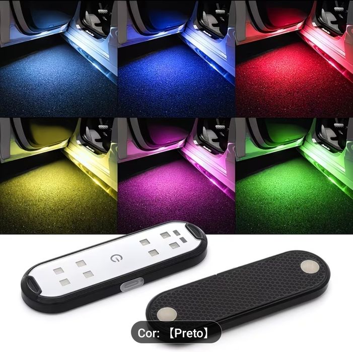 Luzes led para iluminação por baixo da porta do carro,  ou outro sitio qualquer