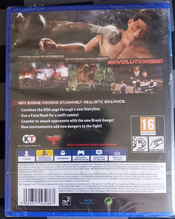 Dead or Alive 6 PlayStation nowa w folii