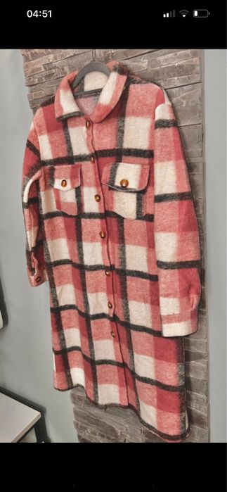 Płaszcz krata damska