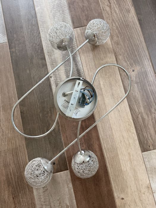 Lampa sufitowa srebrna