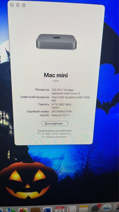 Mac Mini 2018 i3 8/128