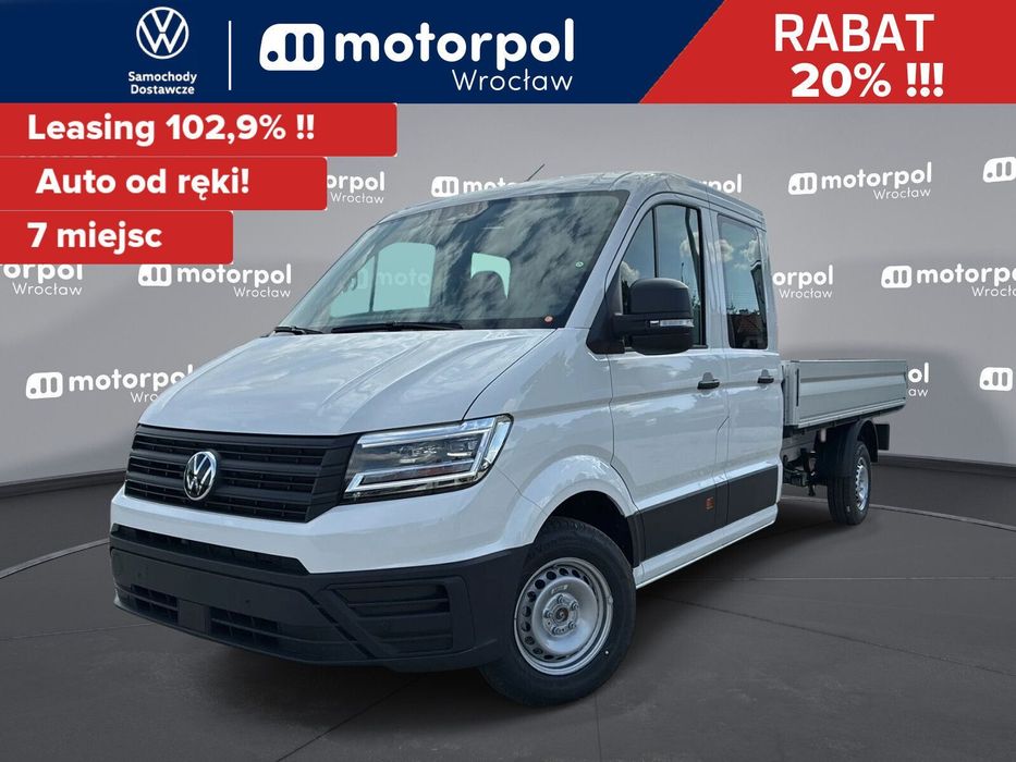 Volkswagen Crafter 35 Podwójna Kabina L4 z fabryczną skrzynią, DMC=3.5t, 2.0BiTDI 177KM, r.o. 4490mm  35 Podwójna Kabina L4 z fabryczną skrzynią, DMC=3.5t, 2.0BiTDI 177KM,
