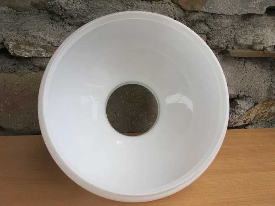 Duży szklany Klosz do lampy naftowej_ALADYN_otwór montaż 192 mm