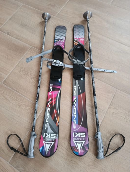 narty dzieciece do nauki z kijkami