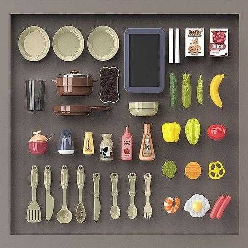 Дитяча ігрова кухня Modern Kitchen з водою, парою, 42 предметів