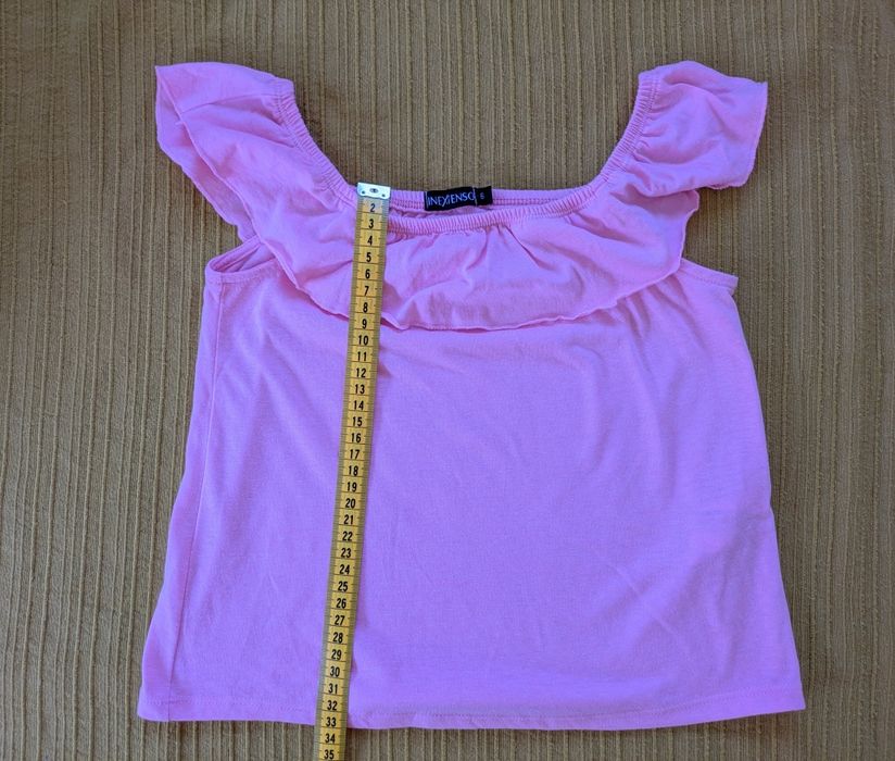 Blusa com folhos Menina Cor-de-rosa, 6 Anos