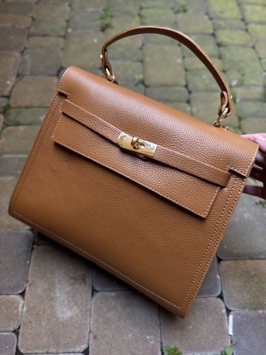 Італійська шкіра сумка руда