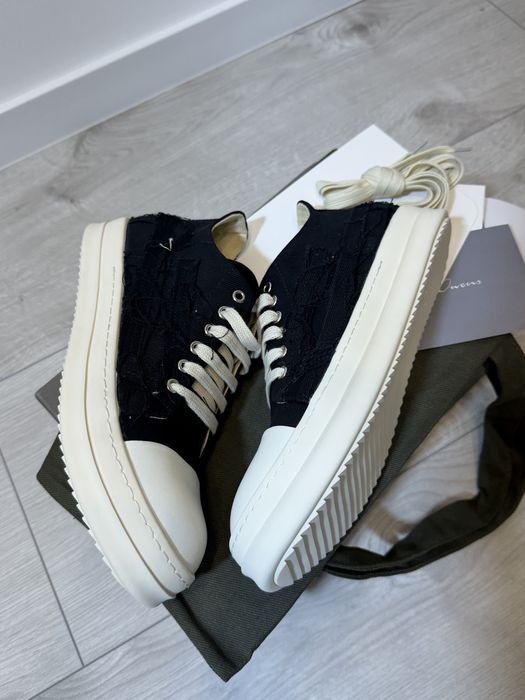 кеды Rick Owens Ramones Low DRKSHDW distressed shoes