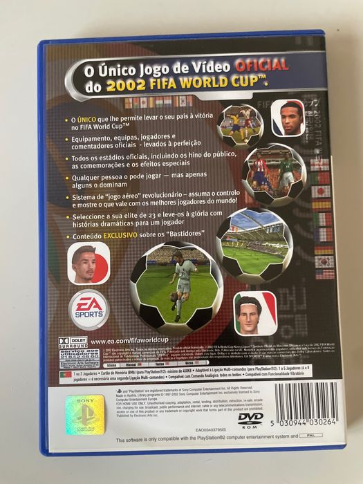 2002 FIFA WORLD CUP PS2 Como novo, manuais incluídos