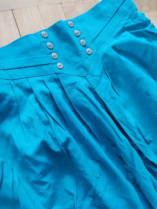 Spódnica butelkowa zieleń miętowa PRL vintage