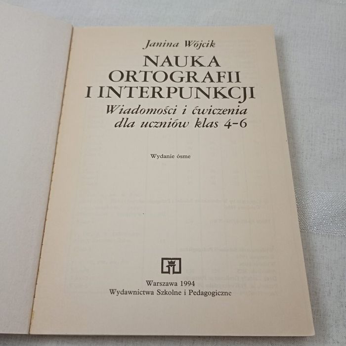 Nauka ortografii i interpunkcji Janina Wójcik