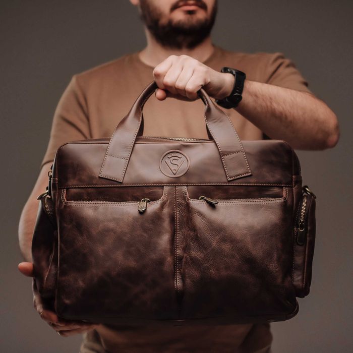 Кожаный мужской портфель / Шкіряний чоловічий портфель VS083