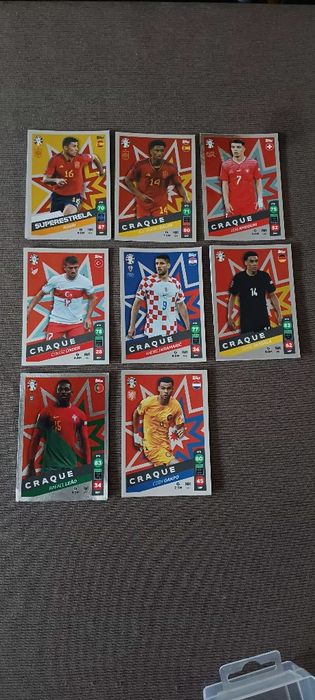 Lote 8 Cromo / Cromos Topps Euro 2024 - Craque / Superestrela (