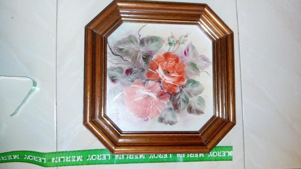 6 Quadros de azulejo pintado à mão (assinados-1990/1992)