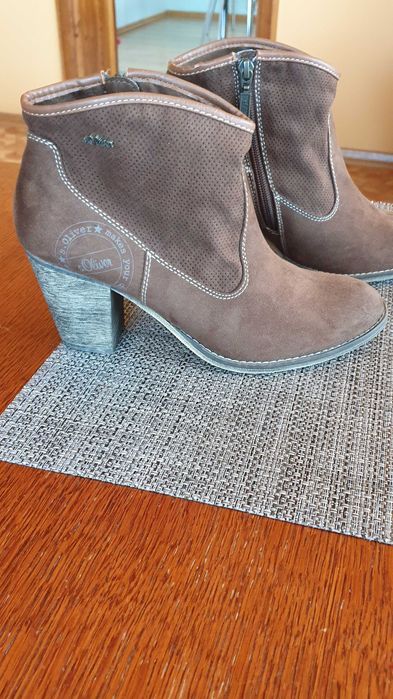 Botki damskie na obcasie - s.Oliver