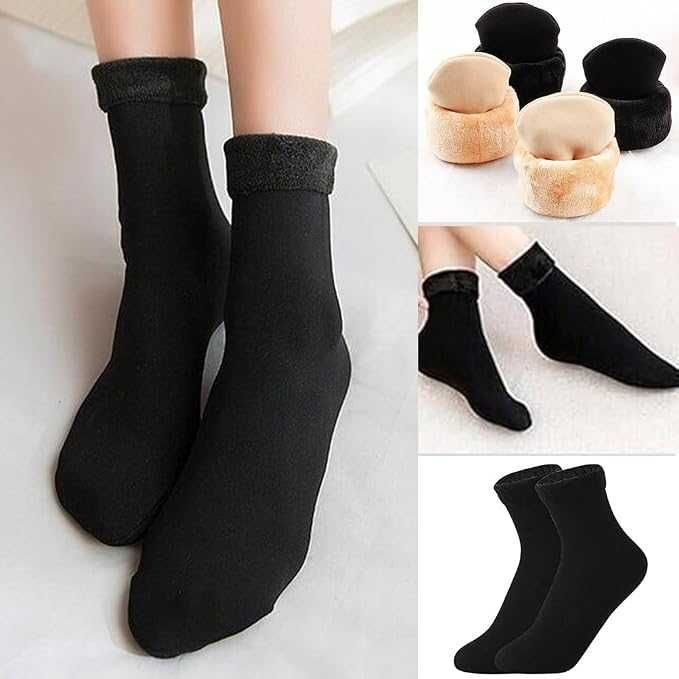 Skarpety Zimowe Termiczne Polarowe Ciepłe Damskie Unisex 3 Pary 36-38