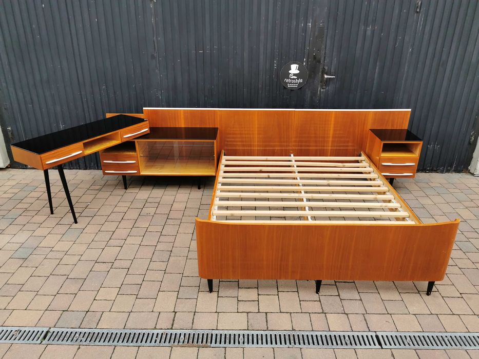 Sypialnia proj. Mojmír Požár, Czechosłowacja '60 Design, Prl, RETRO