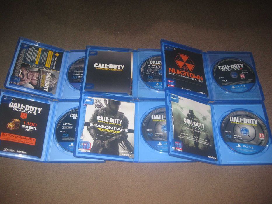 6 Jogos da Saga "Call Of Duty" para Playstation 4 em Estado Impecável!