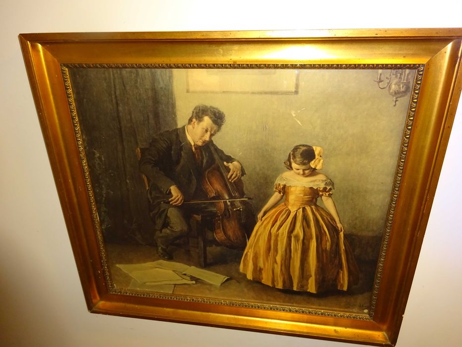 Duży obraz złota rama 73x 65