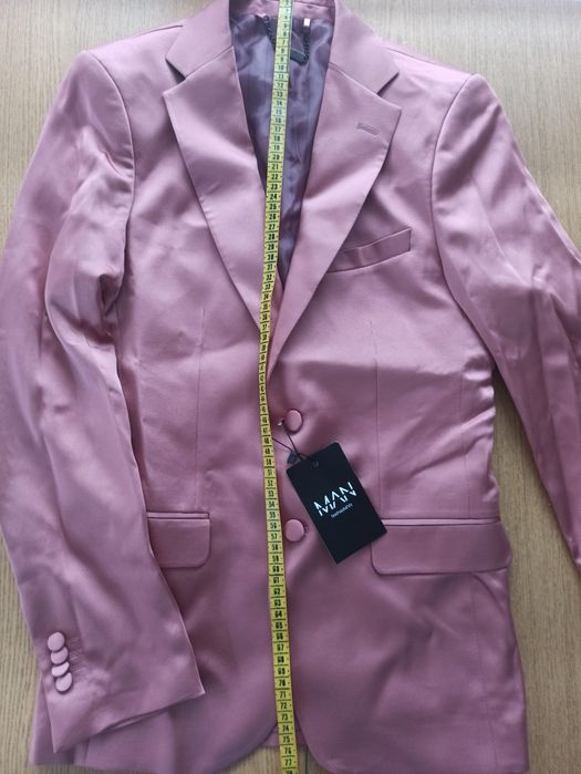 Marynarka brzoskwiniowa/pudrowy róż BoohooMAN