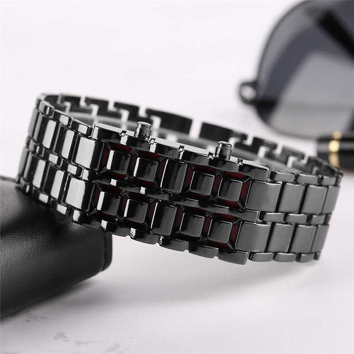 Pulseira Relógio unisexo Criativo LED