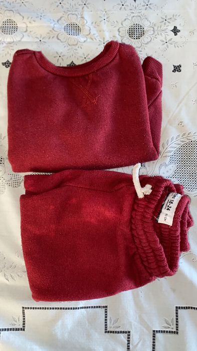 conjunto fato treino vermelho