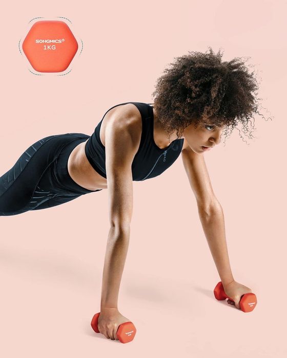 Hantle sześciokątne fitness 2 x 1 kg