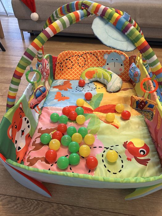 Mata edukacyjna kolorowa basen z kulkami