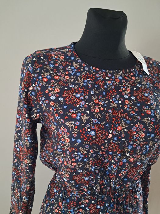 Wiskozowa sukienka mini w kwiatki