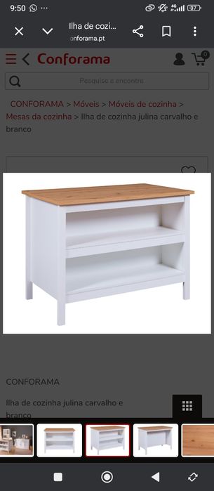 Ilha de cozinha conforama