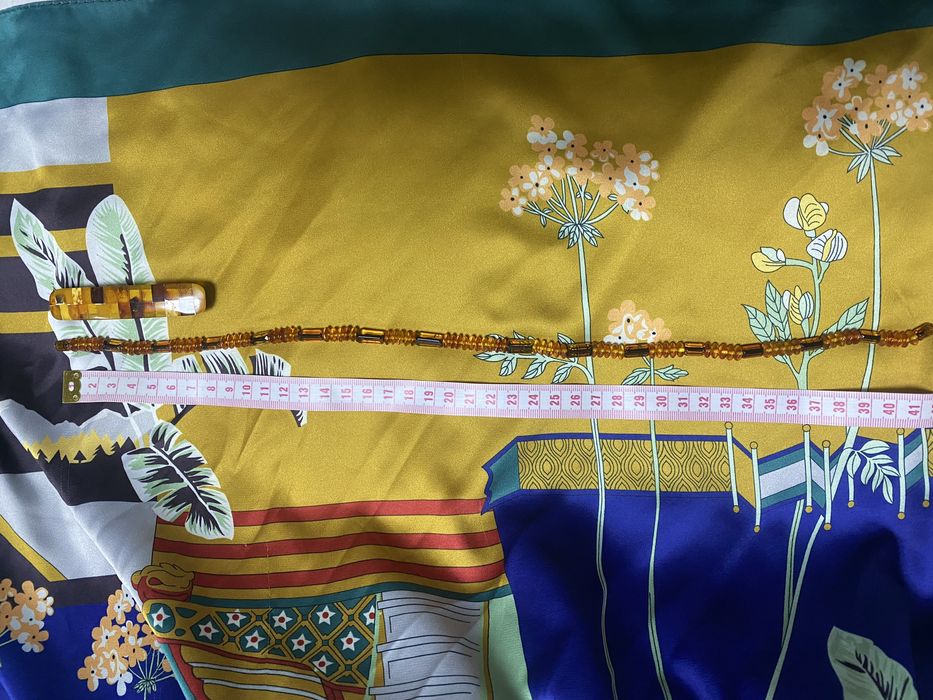 Набір бурштинові буси і заколка