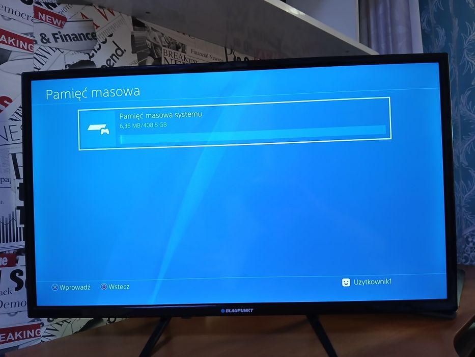 Sony PlayStation 4 slim HDD 500GB dwa pady / cztery gry / okablowanie