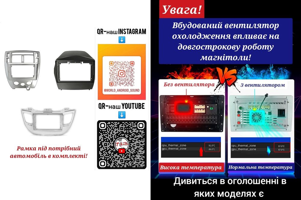 Магнитола Hyundai Tucson IX35 (всі роки) | Bluetooth GPS WiFi USB