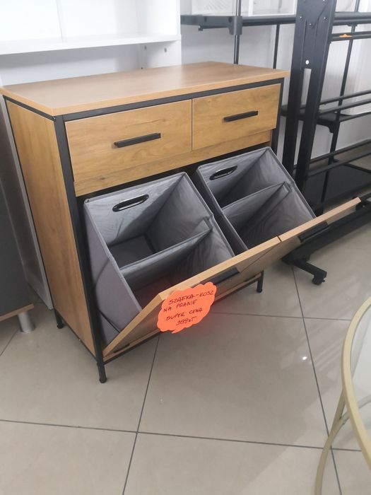 Kosz na pranie komoda z szufladami regał organizer