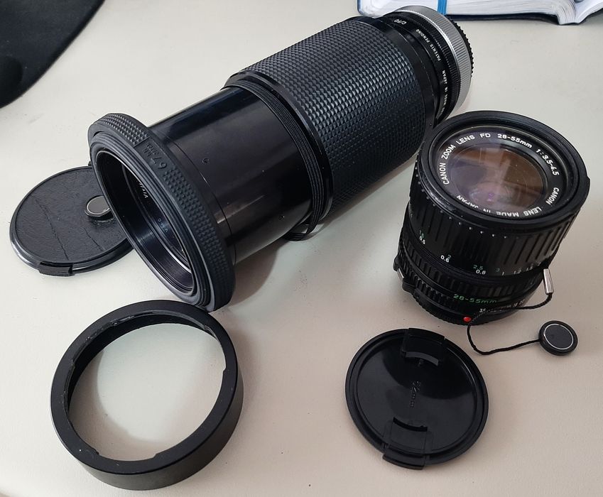 Objectivas Vivitar e Canon