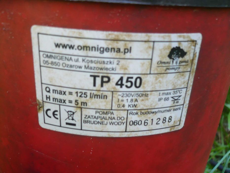 Pompa zatapialna T450