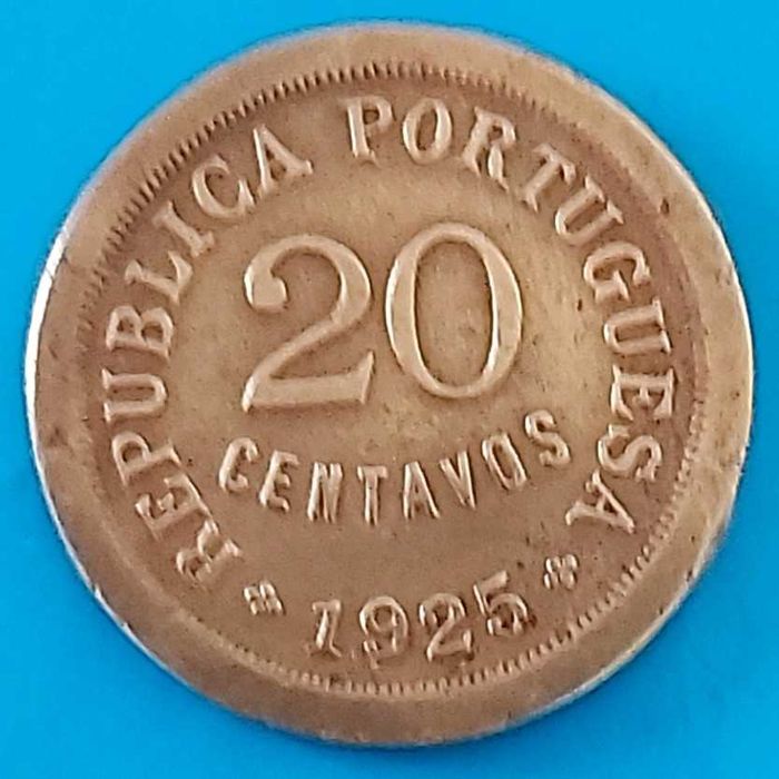 20 Centavos de 1925 Republica Portuguesa