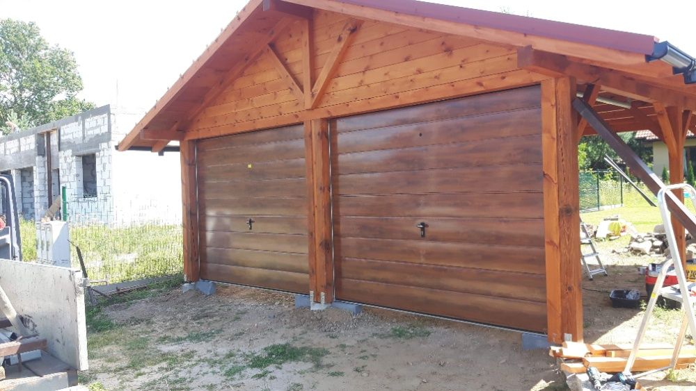 Brama uchylna 250x210 złoty dąb/orzech Dostawa Gratis