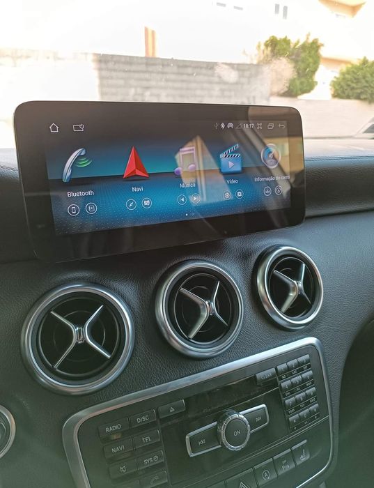 Tela Android 14 com GPS Mercedes Classe A/CLA/GLA (Artigo Novo)