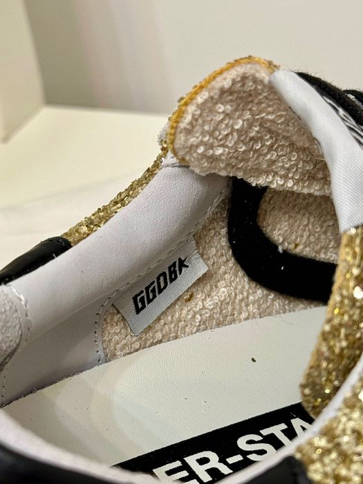 Nowe Sneakersy Golden Goose Super-Star Glitter Skóra Rozmiar 40