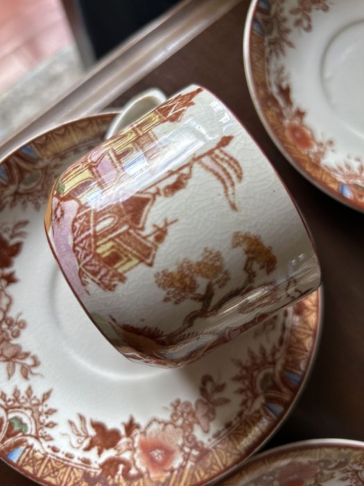 Loiça café chinesa pintada à mao