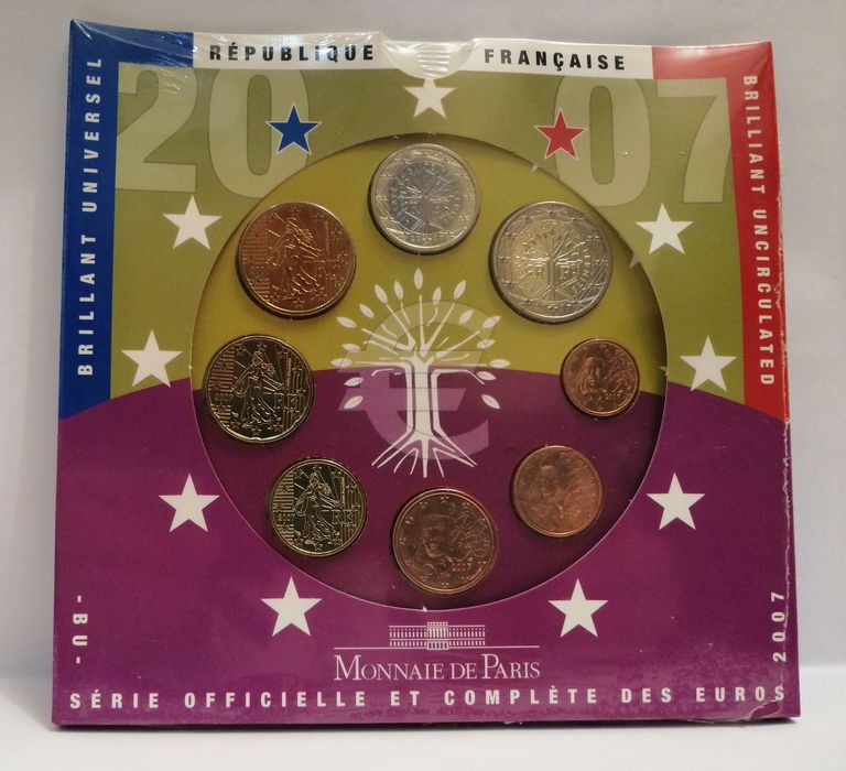 Moedas 2 Euros Proof e Carteiras Bnc França